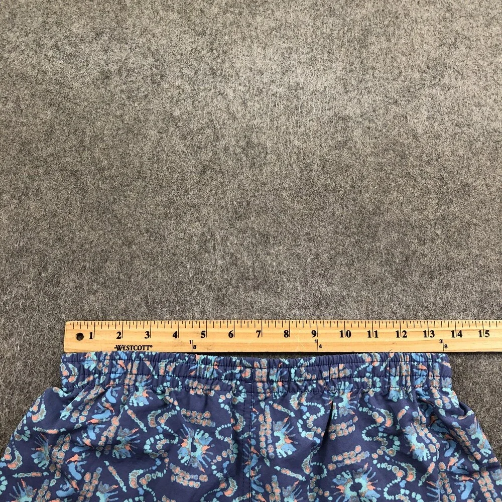 Patagonia Shorts Mens Medium Blue Geometric Print Swim Trunks Pockets